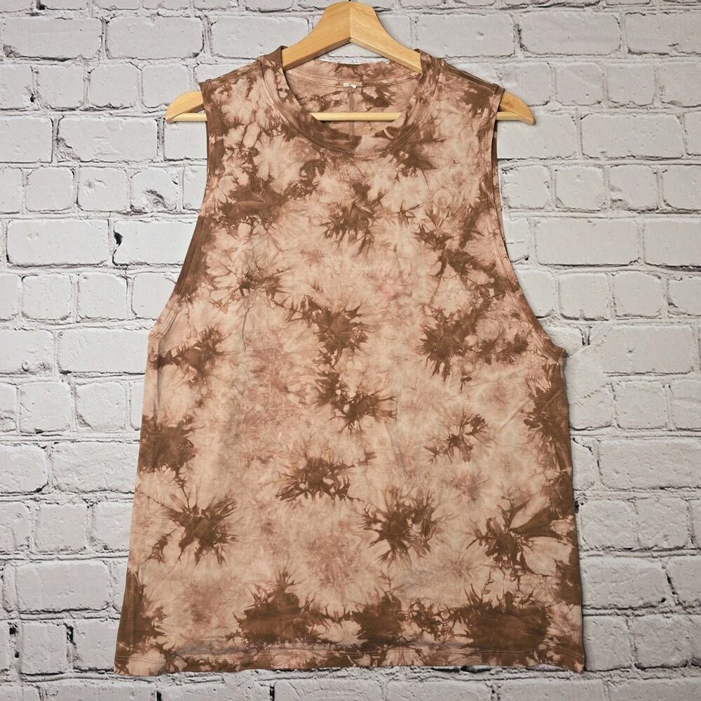 Lululemon All Yours Tank Top Brown Earth Dye Clay Red Pima Cotton Tank Top